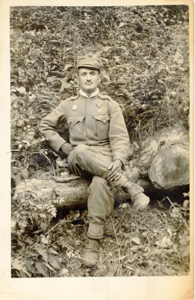 Nagy Károly. Harctéri emlék, 1916.