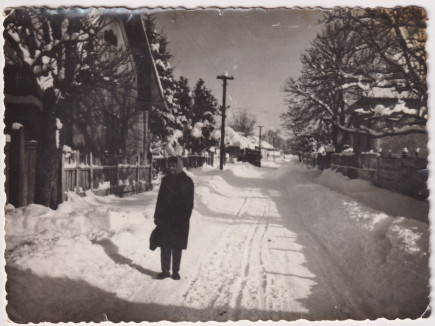 Téli utcakép, Gelence, 1966. jan. 7